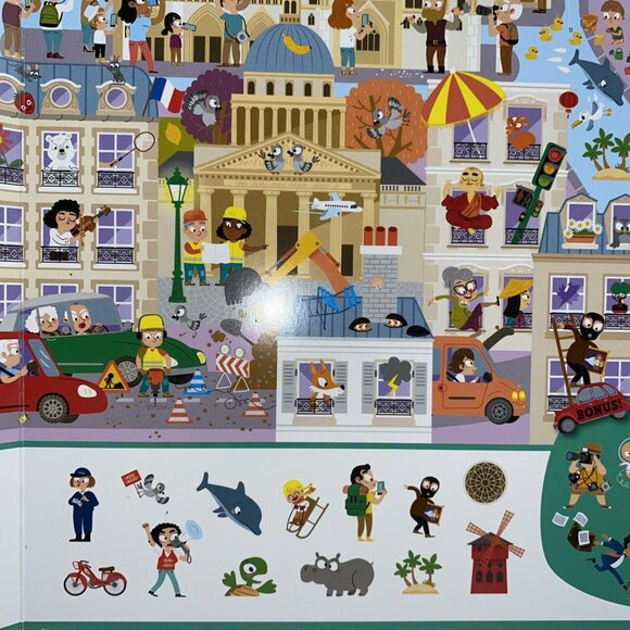 Giant Seek-and-Find Vacations Hardcover Children’s Board Book Auzou Canada - Picture 9 of 10